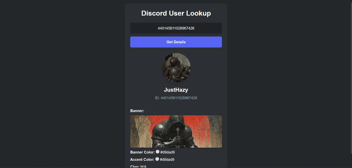 Discord User Lookup